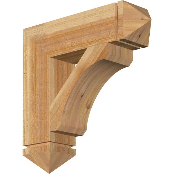 Ekena Millwork Legacy Arts & Crafts Rough Sawn Bracket, Western Red Cedar, 6"W x 24"D x 24"H BKT06X24X24LEC03RWR - main